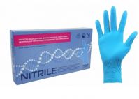 Перчатки нитриловые неопудренные текстурированные голубые, размер M (50 пар/уп.), mediOk