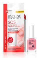 Препарат для хрупких и ломких ногтей S.O.S с кальцием и коллагеном 12мл. EVELINE Cosmetics