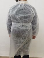 Одноразовый халат с поясом, р-р 44-52 - вид 1 миниатюра