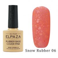 №006 Rubber Base Cover Pink Каучуковое базовое витражное покрытие 10мл. ELPAZA