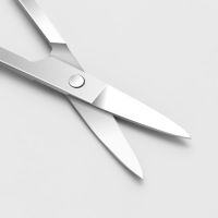 Ножницы маникюрные, загнутые, широкие, 9 см, цвет серебристый QF - вид 1 миниатюра