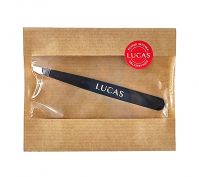 Пинцет профессиональный для бровей с ручной заточкой со скошенными кончиками, Lucas Cosmetics - вид 1 миниатюра