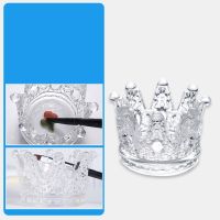 Подставка для кистей "Корона" стаканчик 2 в1 большая (стекло) - вид 2 миниатюра