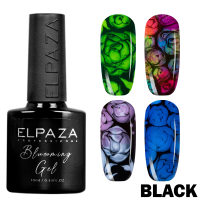 Гель-лак  для растекания черный Elpaza Bluooming gel 10мл.