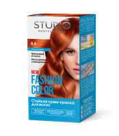 8.4 Стойкая крем-краска для волос Огненно-рыжий FASHION COLOR Studio Professional